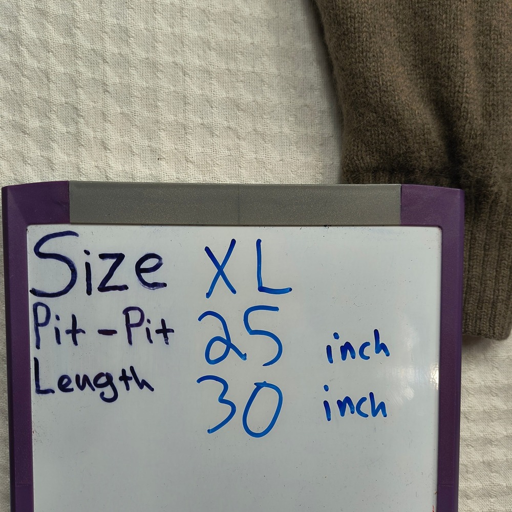 Duluth Trading Mens XL Shetland Wool Full Zip Hooded Sweater Brown Quilted Trim - Picture 7 of 11